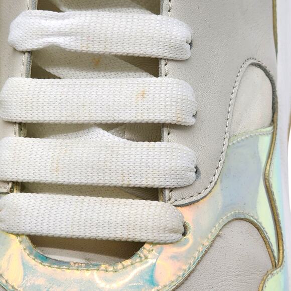 Alexander McQueen Leather Iridescent Trim Multi Sneakers EU 46 US 13 - Preowned